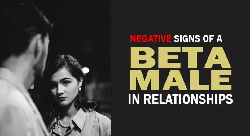 A man displaying negative signs of a beta male with his partner