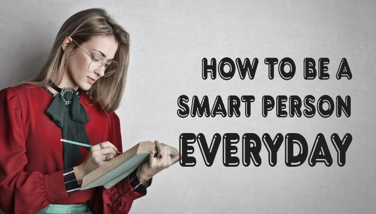 A smart lady writing and depicting how to be a smart person