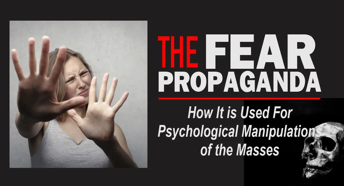 A terrified lady in surrender pose to demonstrate the effect of fear propaganda