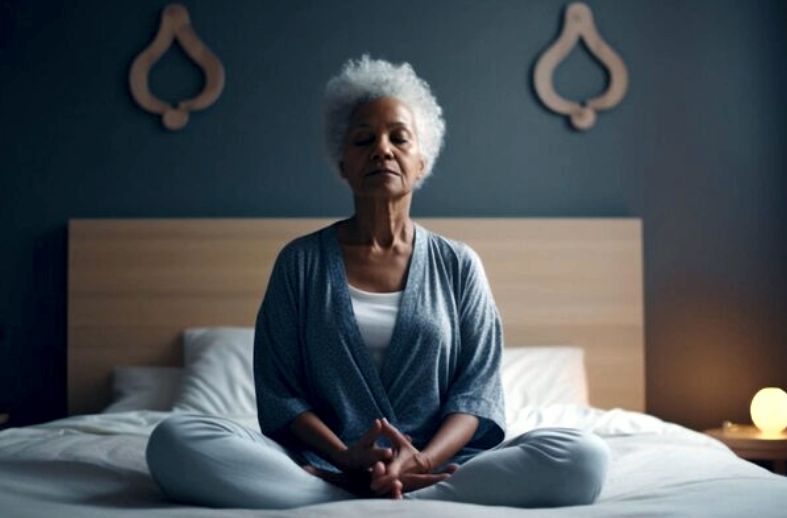 Mindfulness for Chronic Pain: How Present Awareness Can Transform Your Pain Experience 4 An old lady using mindfulness a pain killer