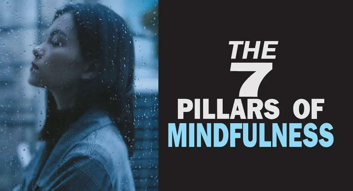 A lady expressing one of the seven pillars of mindfulness