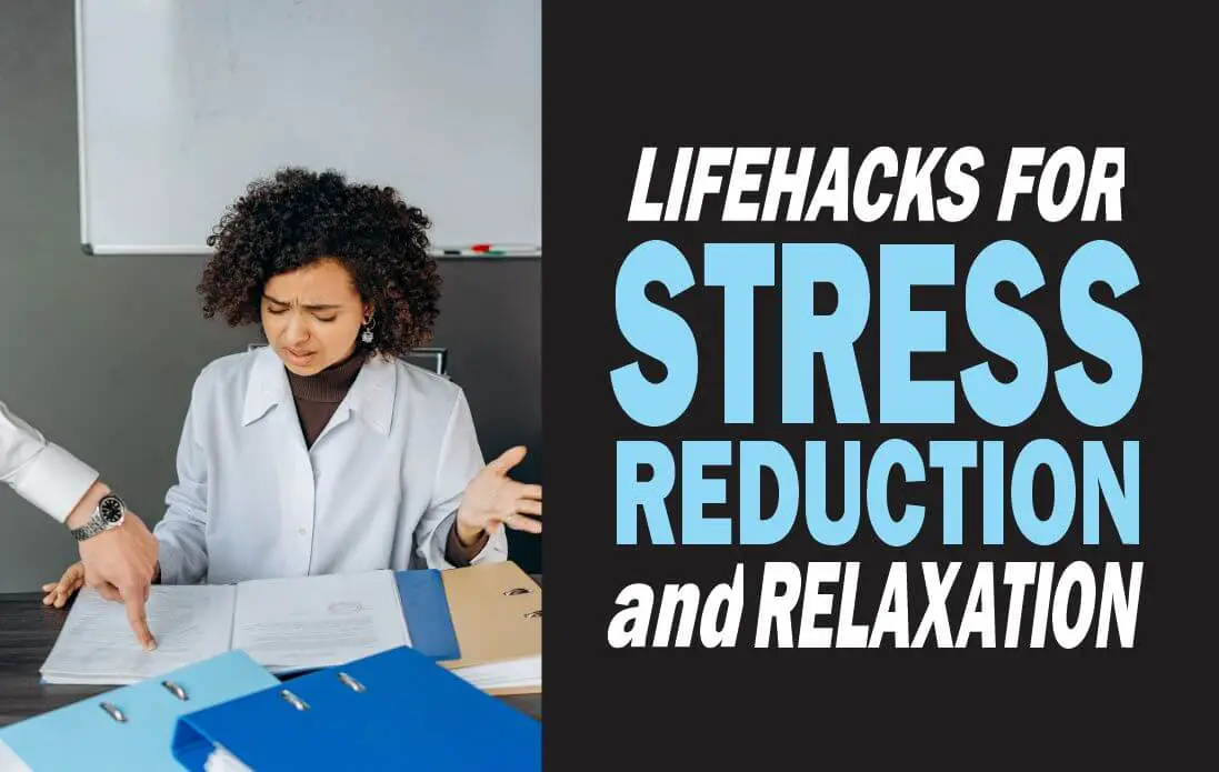 A lady under enormous stress begging for lifehacks for stress reduction