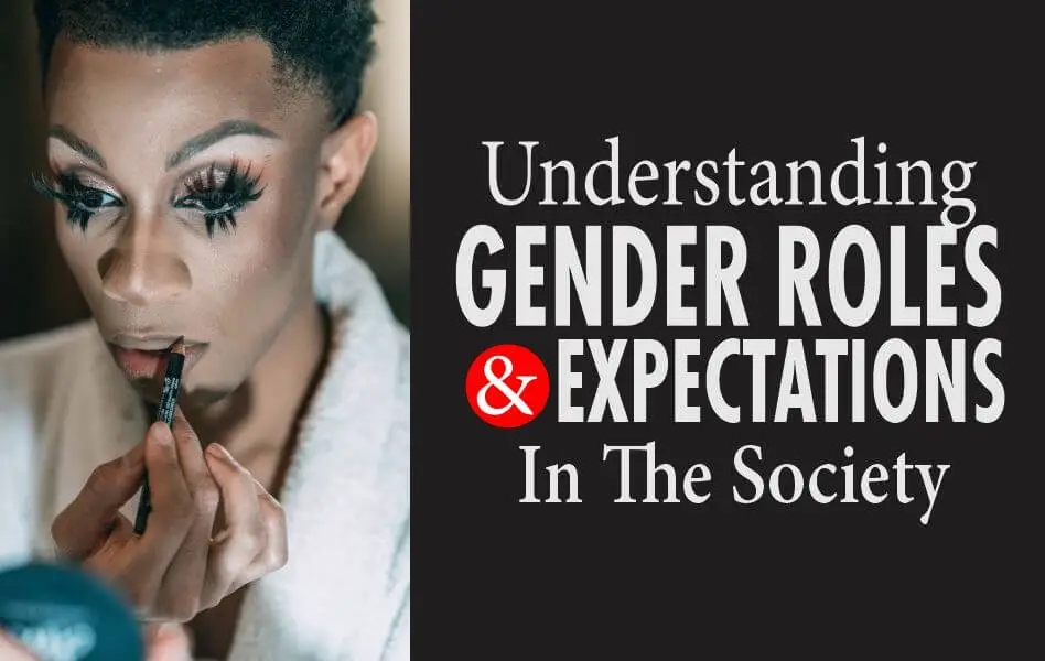 A man using makeup in defiling gender roles and expectations in society