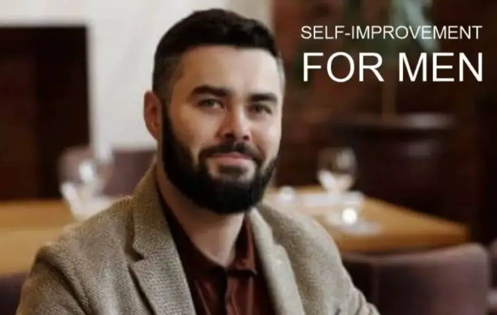 A good-looking man practicing self-improvement for men