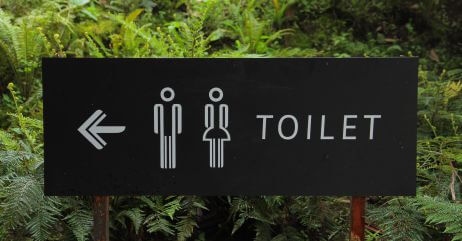 A sign showing designation of gender stereotype for convenience