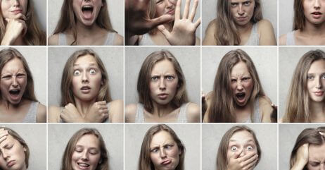 different faces of emotion to demonstrate how emotions shape thoughts