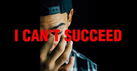 "I can't succeed", one of the negative self-talks