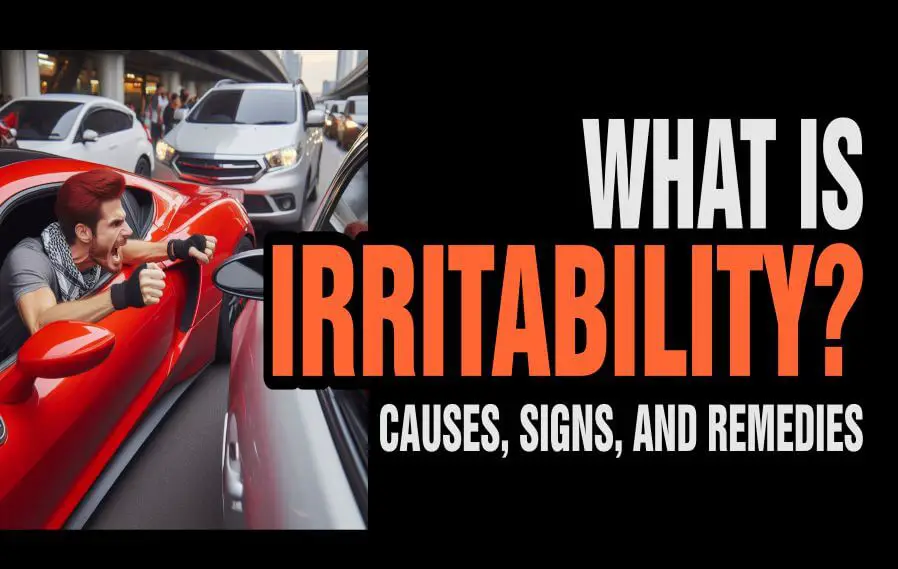 The question - What is irritability? answered with a man angrily talking to another