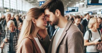 Two people in a relationship taking a break