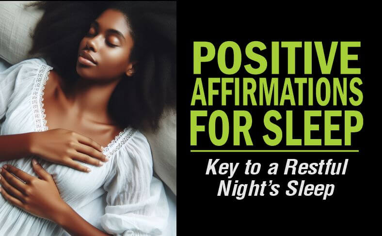 A woman have a sound sleep after positive affirmations for sleep