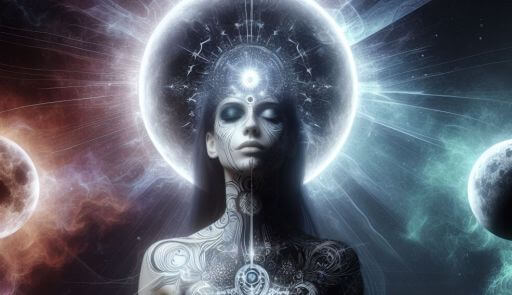 A depiction of dark feminine energy in session