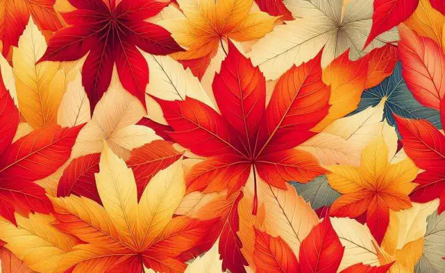 A crispy autumn fall wallpaper of Marple leaves