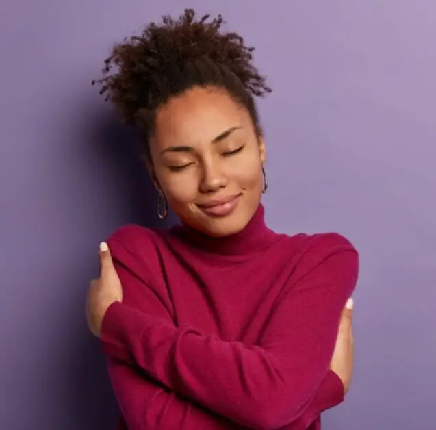 A lady practicing emotional self-care