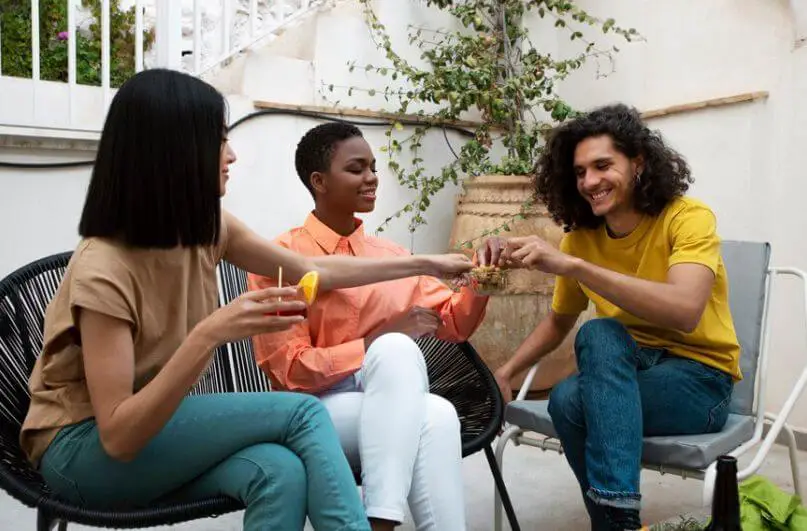 Friends practising social self-care