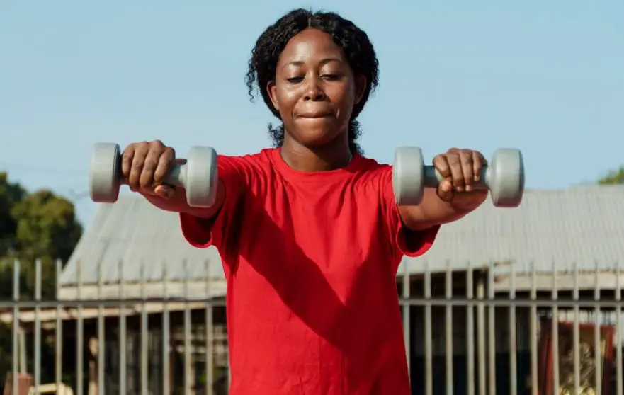 A lady engaging in physical self-care