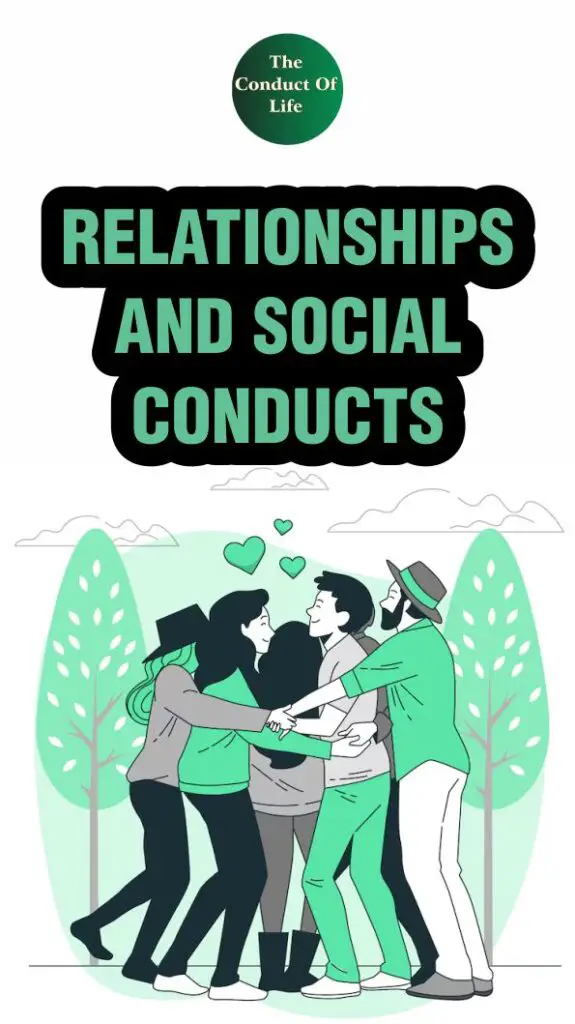 A group of friends demonstrating social relationship and conduct