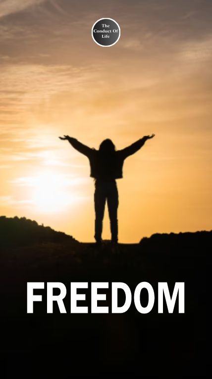 Life Values and Principles 15 A man with hands spread in the open depicting absolute freedom - one of the core life values