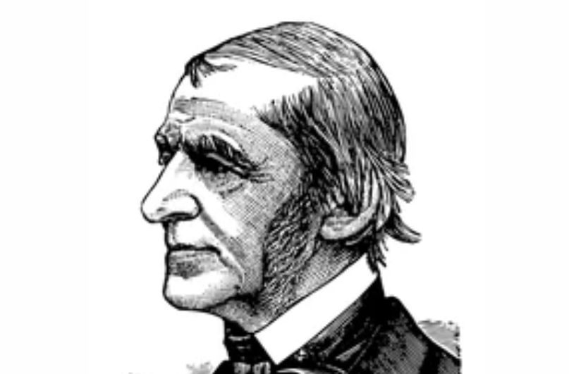 A silhouette of Ralph Waldo Emerson