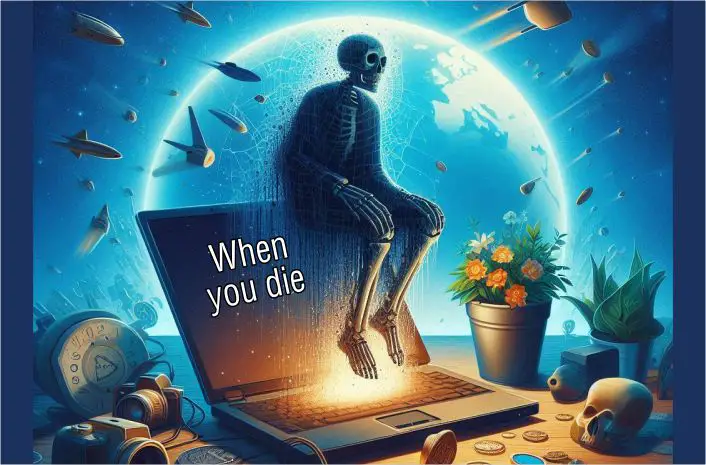 The dead sitting on a computer - digital legacy for online presence