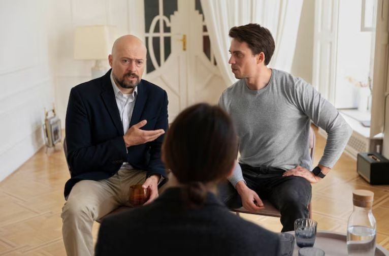 A man engaging in personal growth coaching