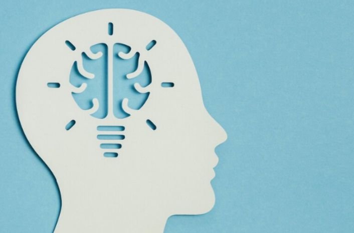 A man's head with symbol depicting mindset