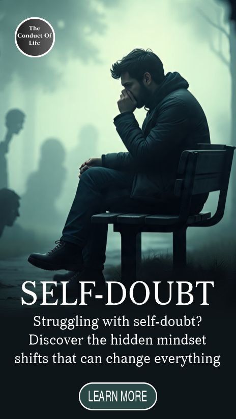A man battling with self-distrust