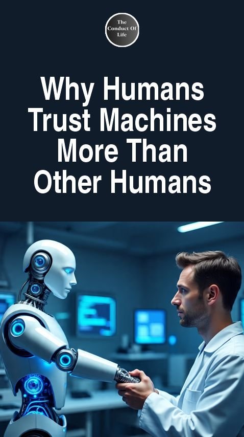 Why Humans Trust Machines More Than Other Humans 2 A man interacting with a machine