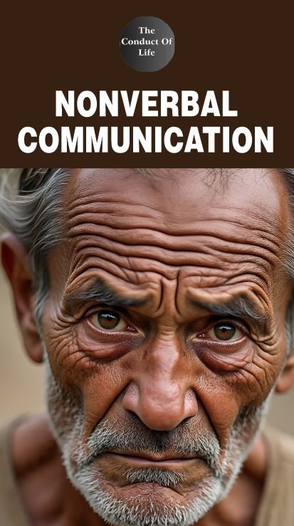 Nonverbal Communication: Reading Social Cues and Body Language Like a Pro 7 A man with wrinkled face and ayes that speaks in silence, depicting silent communication