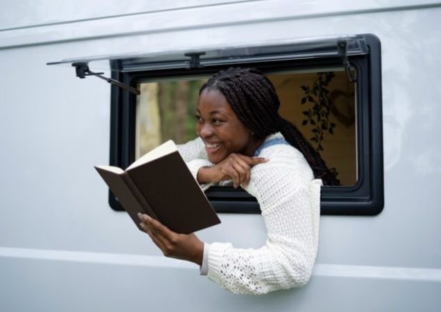 A lady living in an RV full time